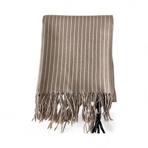 Calypso St. Barth Tan & Navy Striped Scarf